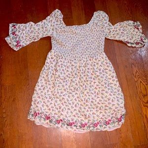 Pink flower dress shirt for teens/adults